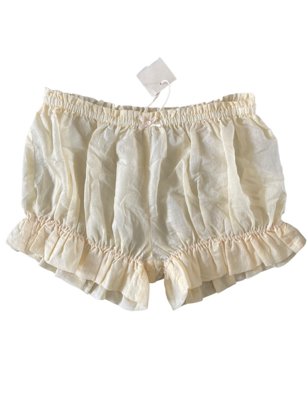 My Mum Made It Bloomer Shorts Citrine Ruffle Elastic Waist Coquette NWT M - Picture 2 of 8